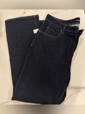 Old Navy Women’s Extra High Rise Baby Bootcut Dark Blue Denim Jeans